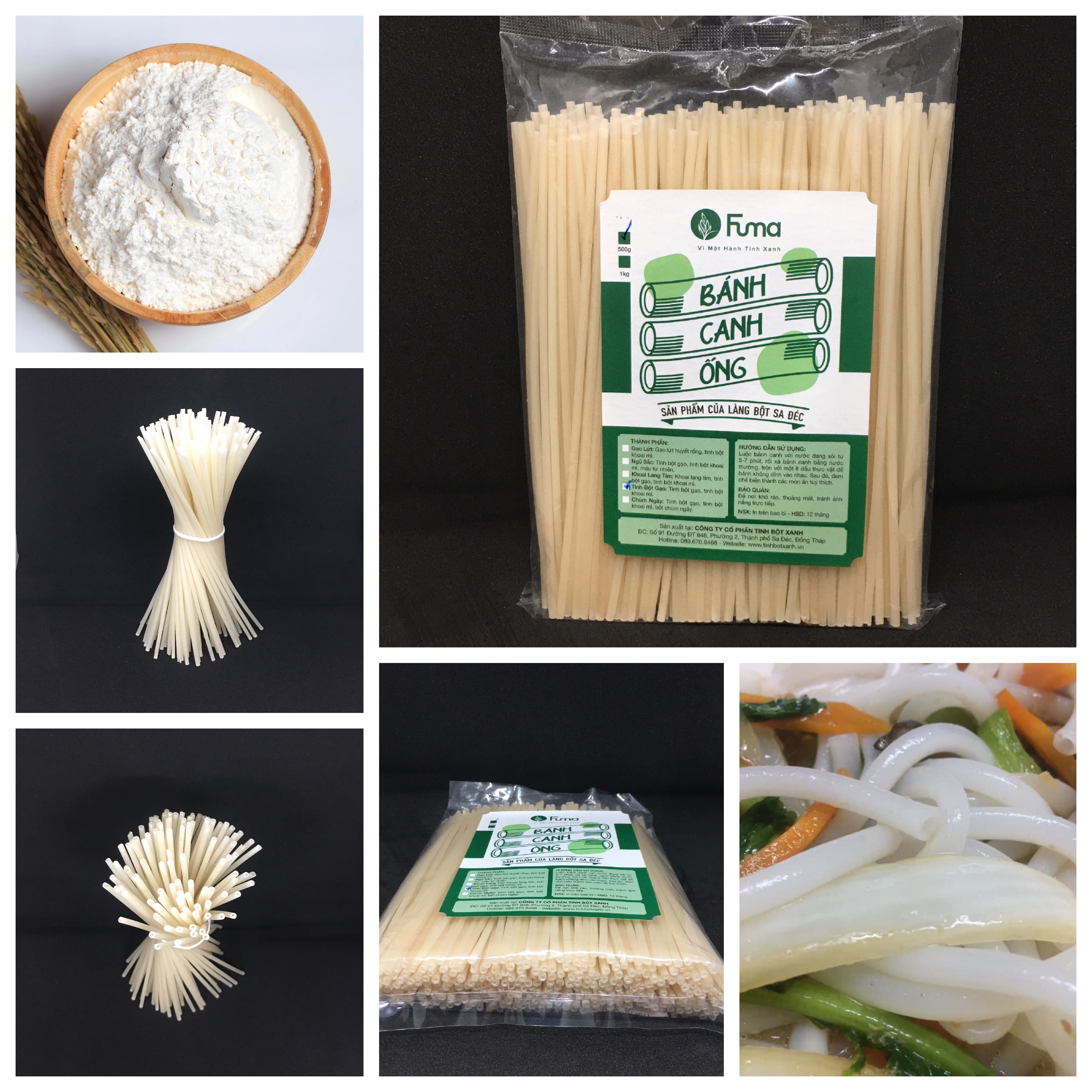 Bánh Canh Ống (tinh bột gạo) Fuma - Sản phẩm thuần tự nhiên từ tinh bột gạo trắng